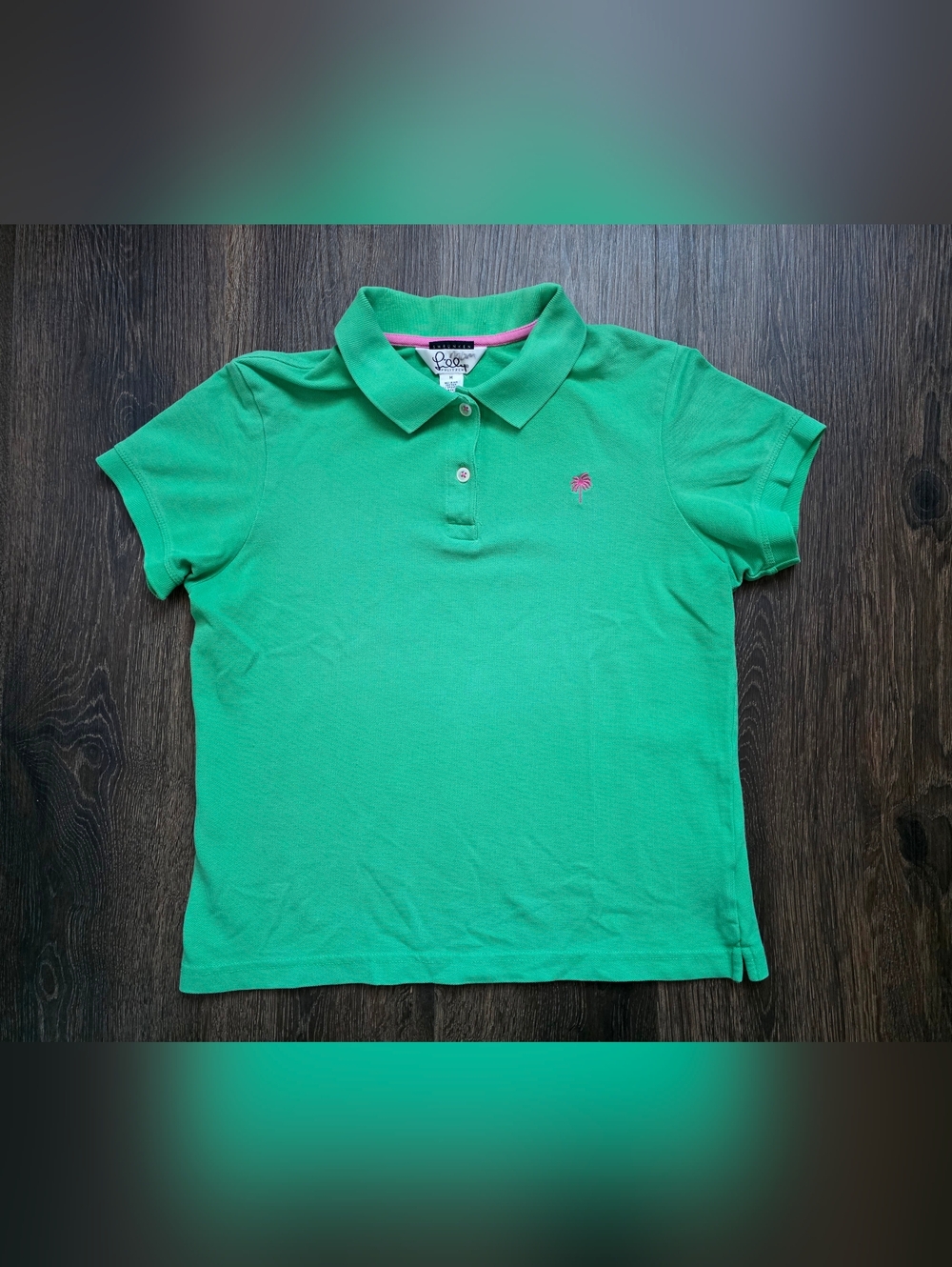 Lilly Pulitzer girl green polo shirt